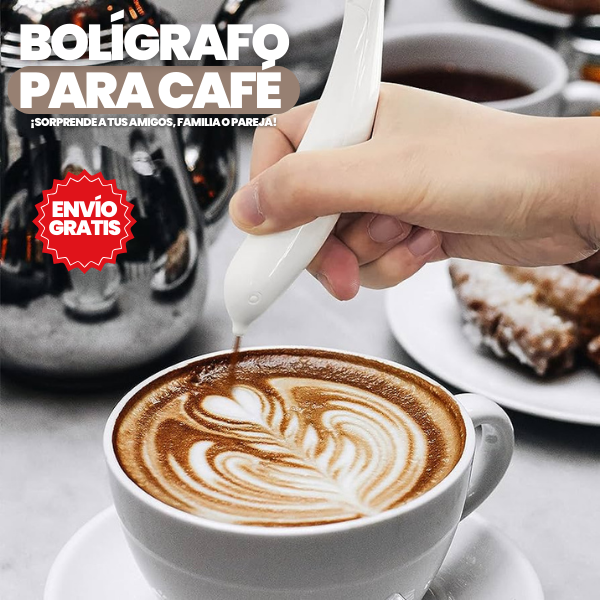 BOLÍGRAFO DECORADO DE CAFÉ + ENVÍO GRATIS